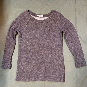 Ann Taylor LOFT Sweater Sweatshirt Sz M EUC Grey Cotton/Poly